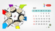 Vector calendar 2013. Girls party for your design