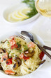 Capellini Pasta with Salmon and Vegetables