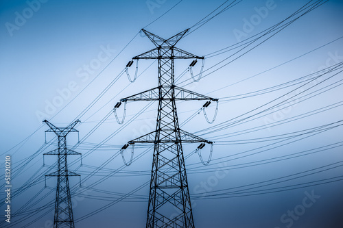 Photo: High voltage towers High voltage towers