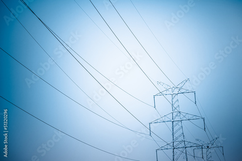 Photo: High voltage towers at sunset High voltage towers at sunset