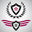 Vector: Military style grunge emblems Military style grunge emblems