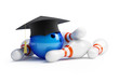 school bowling isolated on a white background