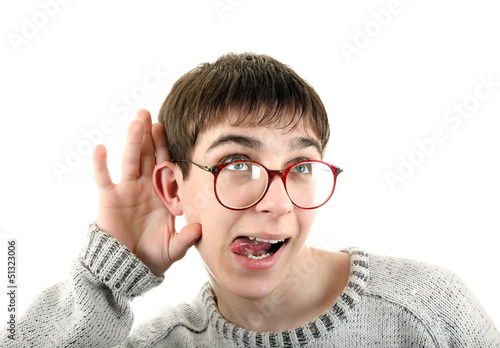 Photo: Young man Overhears Young man Overhears