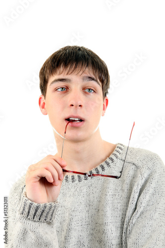 Photo: Young Man Thinking Young Man Thinking