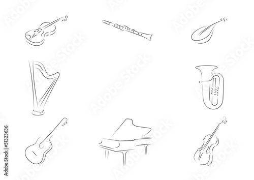 Vector: Musical instruments Musical instruments