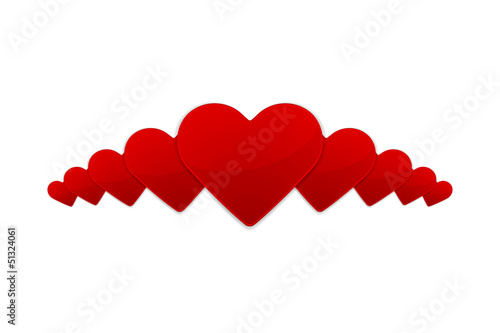 Vector: Illustration with a red valentine heart Illustration with a red valentine heart