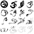 Hindu Religious sign Aum or Om -Vector Designs Pack