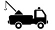 Abschleppen Schild Dienst lkw