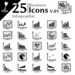 Business infographic icons set, basic series