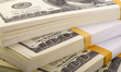 The stack of dollars