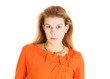 Foto: Portrait von Model / Junger Frau in orangenem Kleid Portrait von Model / Junger Frau in orangenem Kleid
