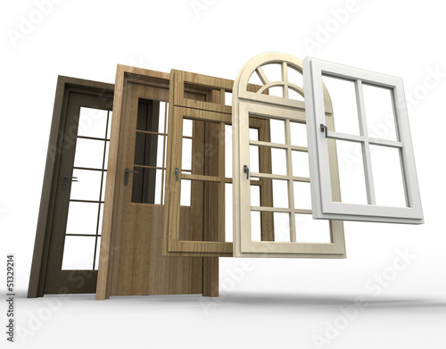 Illustration: Doors and windows selection Doors and windows selection