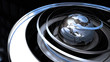 Illustration: World chrome background World chrome background