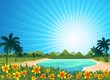 Exotic Tropical Blue Lagoon-La...