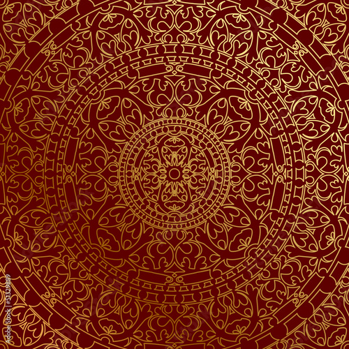 Vector: Vector oriental blue background with gold ornament Vector oriental blue background with gold ornament