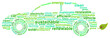 Clean Energy Car Concept Word Cloud