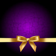 Vector purple background with gold bow