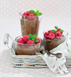 chocolate mousse and raspberry