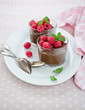 chocolate mousse and raspberry