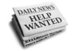 Foto: Help wanted daily newspaper headline Help wanted daily newspaper headline