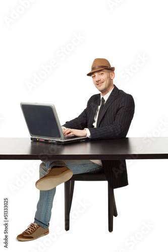 Photo: young business man portrait isolated on white young business man portrait isolated on white