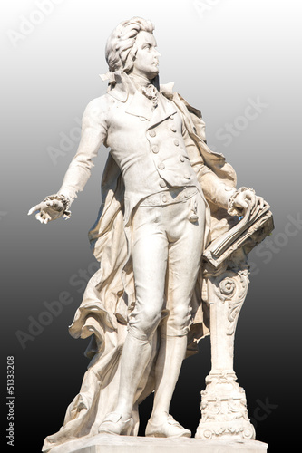 Photo: Statue of Wolfgang Amadeus Mozart in Vienna. Statue of Wolfgang Amadeus Mozart in Vienna.