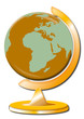 Globus im Ständer, global, Erde, Erdball, Business, Geographie,