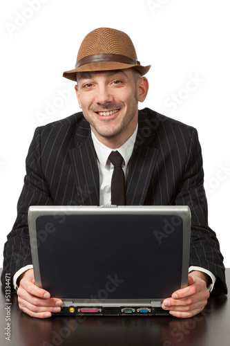 Photo: young business man portrait isolated on white young business man portrait isolated on white