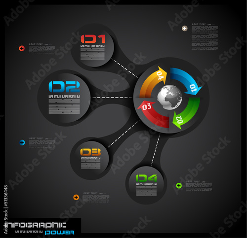 Vector: Infographic design template with paper tags. Infographic design template with paper tags.