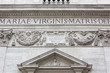 Closeup on the Facade of a 16th Century Church in Rome