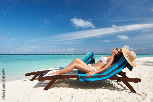 Photo: Young woman at beach Young woman at beach