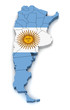 Illustration: 3D Map of Argentina 3D Map of Argentina