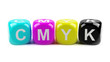 Illustration: CMYK dices CMYK dices