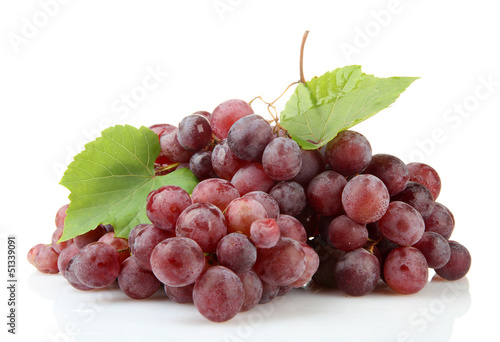 Photo: ripe sweet grapes isolated on white. ripe sweet grapes isolated on white.
