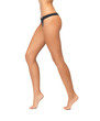 female legs in black bikini panties