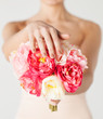 Photo: bride with bouquet of flowers and wedding ring bride with bouquet of flowers and wedding ring