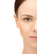 half face of beautiful woman