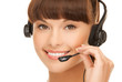 friendly female helpline operator