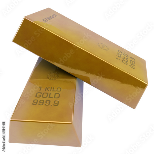 Illustration: 2 lingotes de oro 2 lingotes de oro