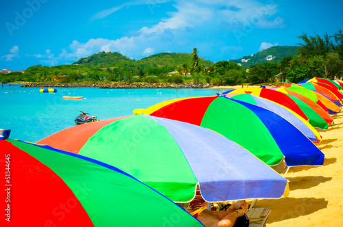 Photo: Beautiful beach in Saint Lucia, Caribbean Islands Beautiful beach in Saint Lucia, Caribbean Islands
