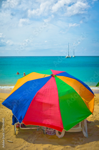 Photo: Beautiful beach in Saint Lucia, Caribbean Islands Beautiful beach in Saint Lucia, Caribbean Islands