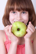 Photo: child with a green apple child with a green apple