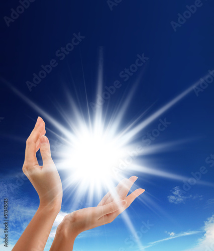 Photo: Sun in the hands Sun in the hands