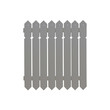 Wooden fence on white background