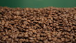 coffee in motion close-up chroma key background