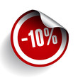 Sale percents label. Vector.