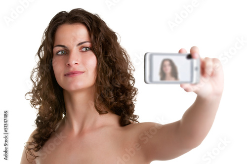 Photo: Woman Taking a Picture With a Cell Phone Woman Taking a Picture With a Cell Phone