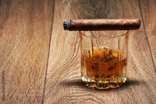Photo: Whiskey and Cigar Whiskey and Cigar