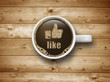 Kaffeetasse mit Like