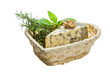 Dor blue cheese with herbs, nuts and honey